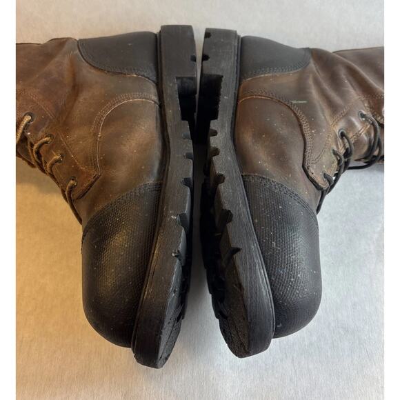 Red Wing Shoes Men\'s Leather Boots Brown Steel Toe Size 14 D Work Style No. 4499 main image 5